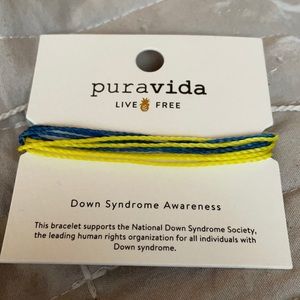 PuraVida Live Free Down Syndrome Awareness Bracelet and two others—set of 3